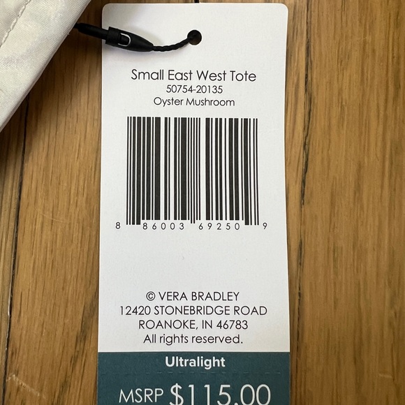 NWT Vera Bradley East West Tote - Picture 3 of 8